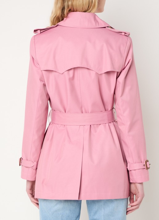 Ralph Lauren Trenchcoat met ceintuur en steekzakken  - achterkant 2 roze
