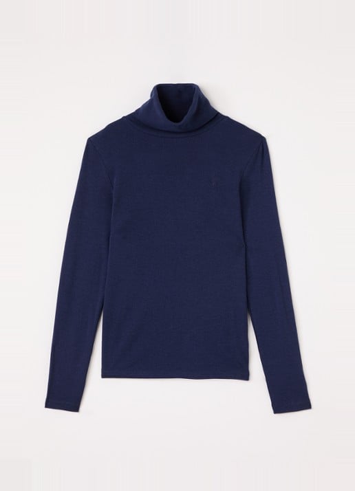 Ralph Lauren Trui met col - voorkant donkerblauw