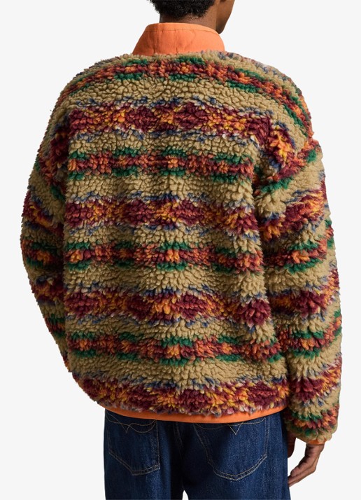 Ralph Lauren Trui van teddy met kraag - achterkant 5 red rock fairisle / oranje