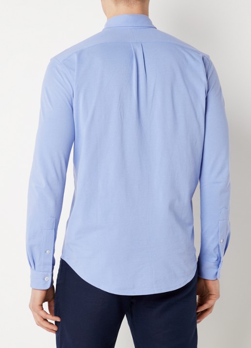 Ralph Lauren Vederlicht mesh overhemd - achterkant 3 lafayette blue / blauw