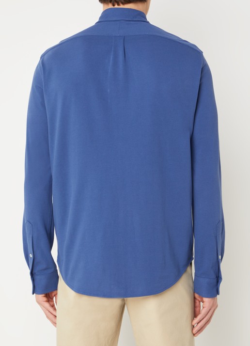 Ralph Lauren Vederlicht mesh overhemd - achterkant old royal / blauw