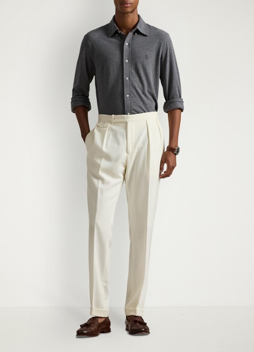 Ralph Lauren Vederlicht mesh overhemd - voorkant 2 ---
