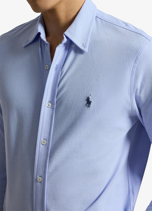 Ralph Lauren Vederlicht mesh overhemd - detail 2 pebble blue c7952-zy57