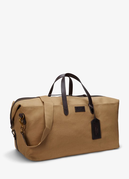 Ralph Lauren Weekendtas met logo - detail montana khaki / khaki