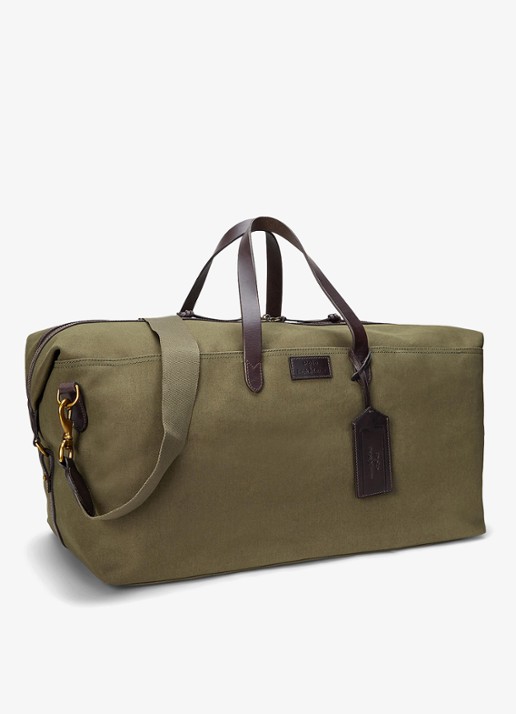 Ralph Lauren Weekendtas met logo - detail 3 defender grn / mosgroen