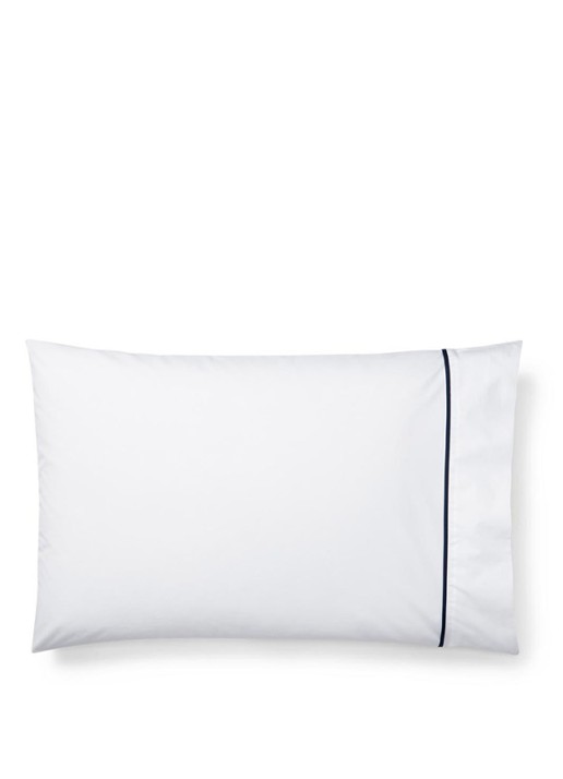 Ralph Lauren Westbank kussensloop van katoen perkal 200TC in 2-pack - voorkant 3 donkerblauw