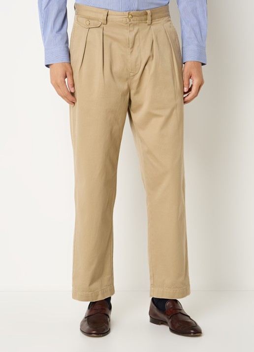Ralph Lauren Whitman Relaxed fit geplooide chino broek - detail 6 rl khaki / khaki