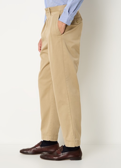 Ralph Lauren Whitman Relaxed fit geplooide chino broek - detail 7 rl khaki / khaki
