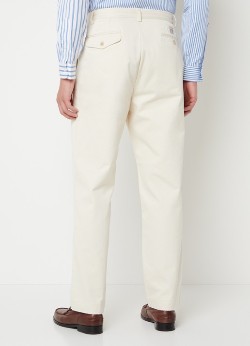 Ralph Lauren Whitman Relaxed fit geplooide chino broek - achterkant 5 winter cream / creme