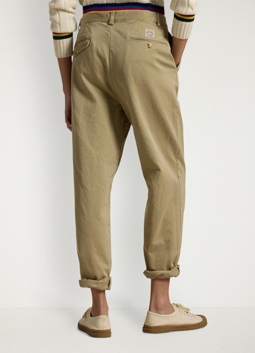 Ralph Lauren Whitman Relaxed fit geplooide chino broek - detail 8 rl khaki / khaki