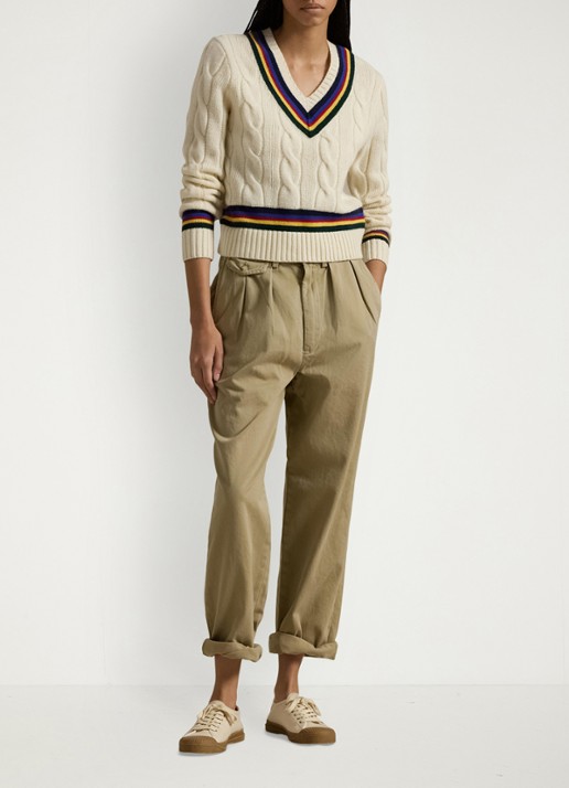 Ralph Lauren Whitman Relaxed fit geplooide chino broek - detail 10 rl khaki / khaki