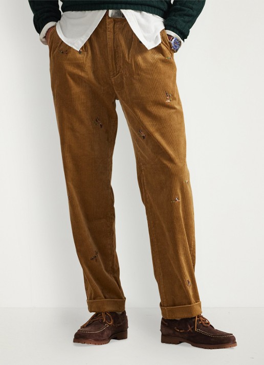 Ralph Lauren Whitman straight fit broek van corduroy