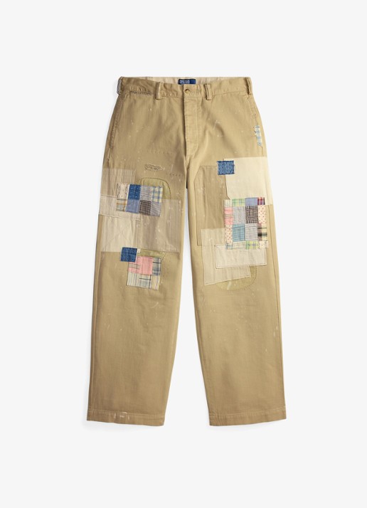 Ralph Lauren Wide fit broek met steekzakken - voorkant 4 classic tan / camel