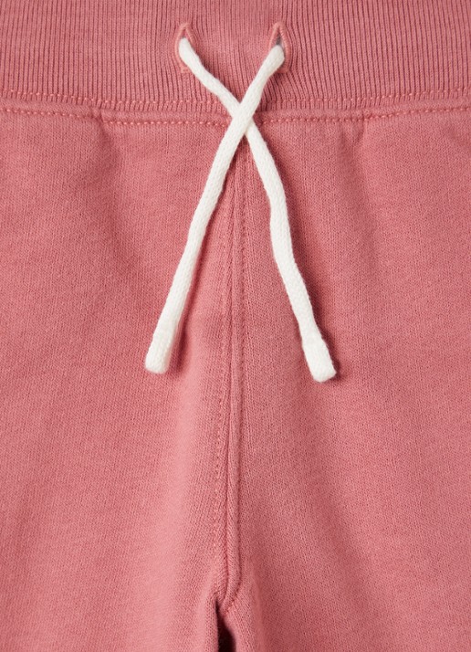 Ralph Lauren Wide fit joggingbroek met logoborduring - detail koraalroze