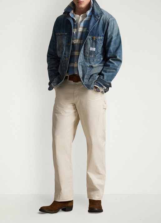 Ralph Lauren Windham straight fit cargobroek met steekzakken - voorkant 5 millstone / beige
