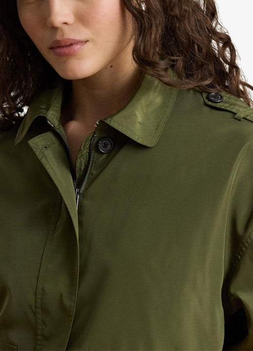 Ralph Lauren Windjack met opgestikte zakken - detail 2 olive grove / groen