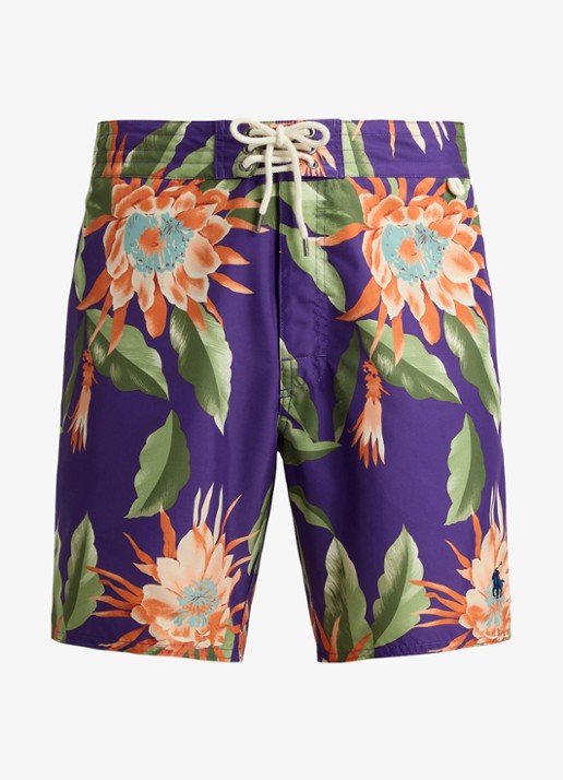 Ralph Lauren Zwemshorts met bloemenprint - voorkant 3 south pacific floral / oranje