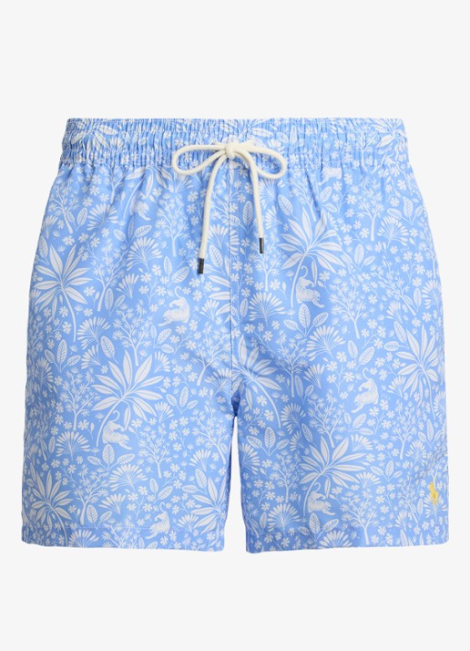 Ralph Lauren Zwemshorts met bloemenprint - voorkant 2 blue tiger paradise / blauw