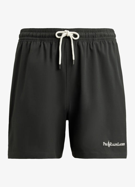 Ralph Lauren Zwemshorts met logo - voorkant 4 deep grey w/ emb / donkergrijs