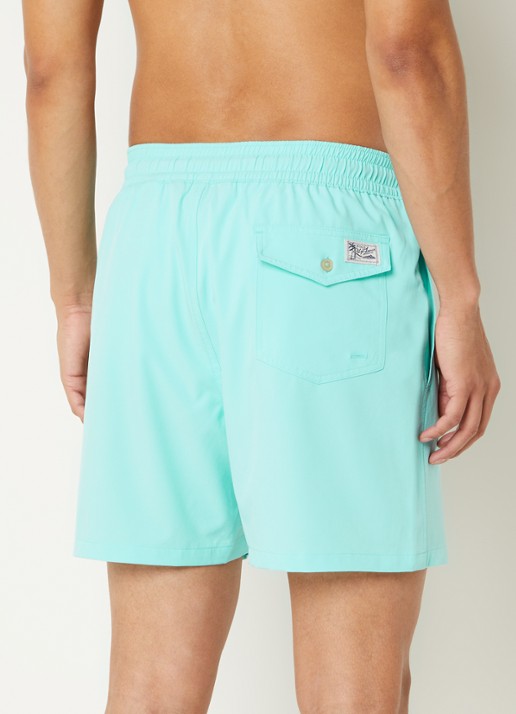 Ralph Lauren Zwemshorts met steekzakken en logo  - achterkant mint