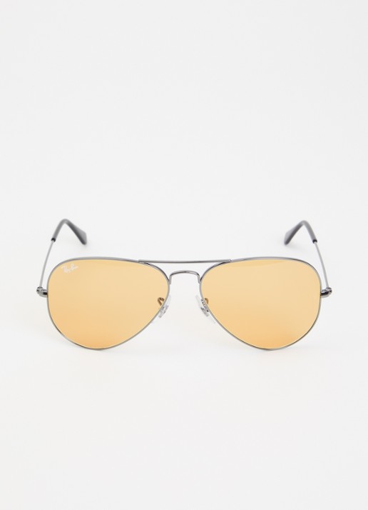 Ray-Ban Aviator Large Metal zonnebril RB3025 - detail 2 zilver