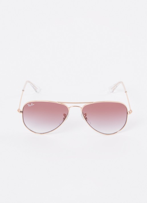 Ray-Ban Aviator zonnebril RB9506S  - voorkant 4 roségoud