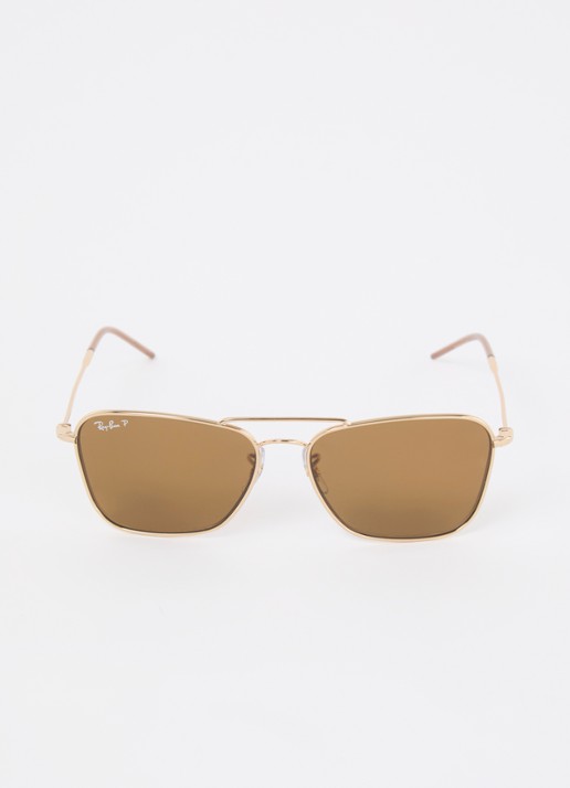 Ray-Ban Caravan Reverse zonnebril gepolariseerd RBR0102S  - detail goud