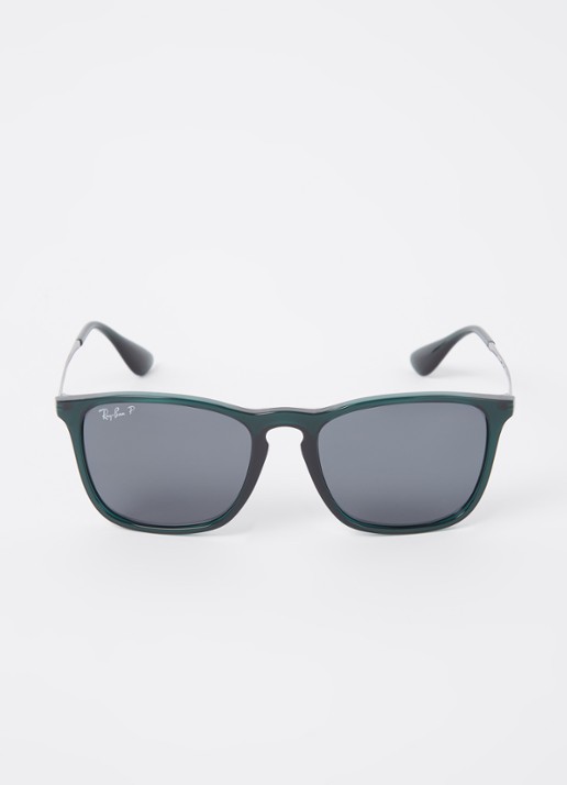 Ray-Ban Chris zonnebril gepolariseerd RB4187  - voorkant 4 donkergroen