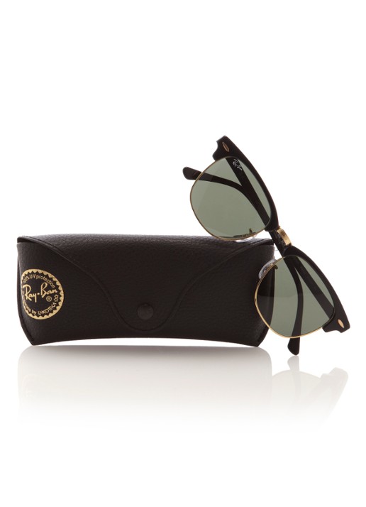Ray-Ban Clubmaster zonnebril RB3016 - detail 4 zwart