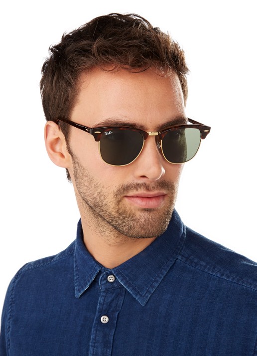 Ray-Ban Clubmaster zonnebril RB3016 - detail 6 oranjebruin