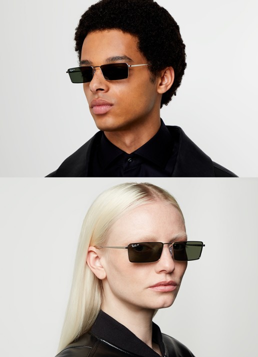 Ray-Ban Emy zonnebril gepolariseerd RB3741 - voorkant 5 zilver