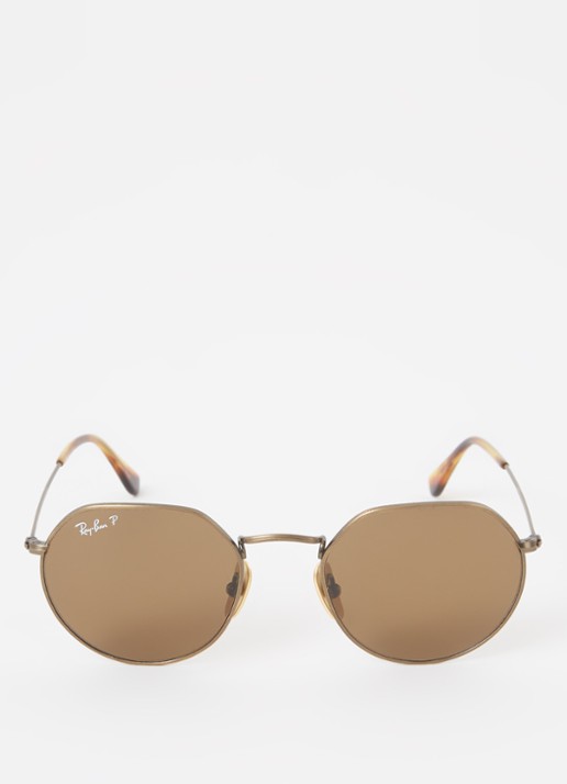 Ray-Ban Jack Titanium zonnebril gepolariseerd RB8165  - detail goud