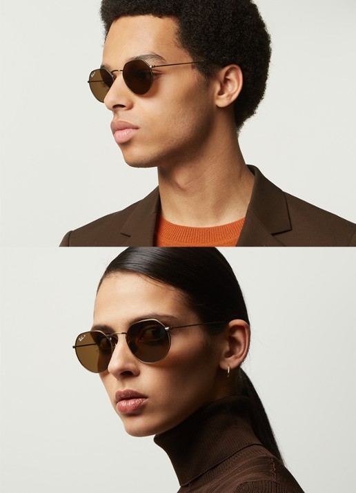 Ray-Ban Jack Titanium zonnebril gepolariseerd RB8165  - voorkant 5 goud
