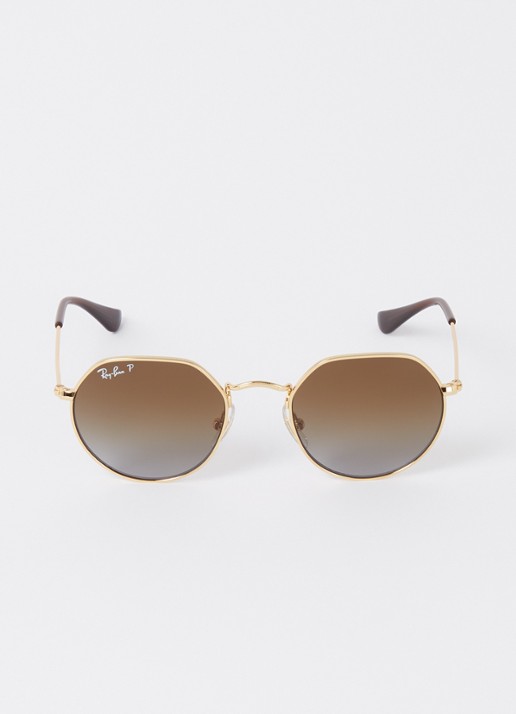 Ray-Ban Jack zonnebril gepolariseerd RB9565S  - voorkant 2 goud