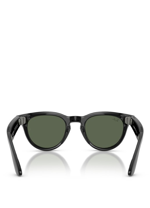 Ray-Ban Meta Low Bridge Fit Headliner zonnebril RW4013F - achterkant zwart-01