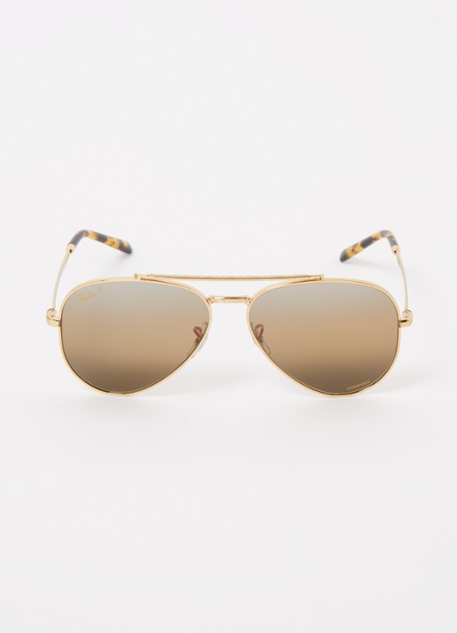 Ray-Ban New Aviator zonnebril gepolariseerd RB3625 - voorkant 2 goud
