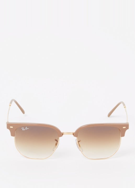 Ray-Ban New Clubmaster zonnebril RB4416 - detail lichtbruin