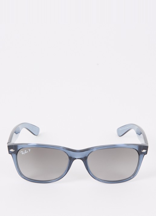 Ray-Ban New Wayfarer zonnebril gepolariseerd RB2132 - detail blauwgrijs