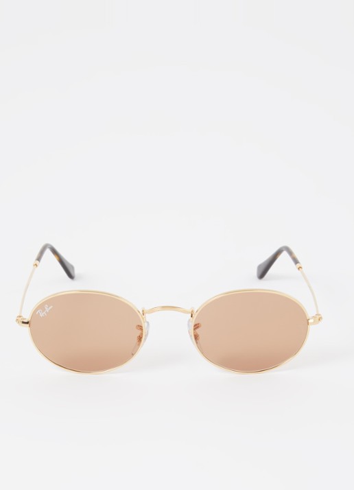 Ray-Ban Oval zonnebril RB3547 - detail goud