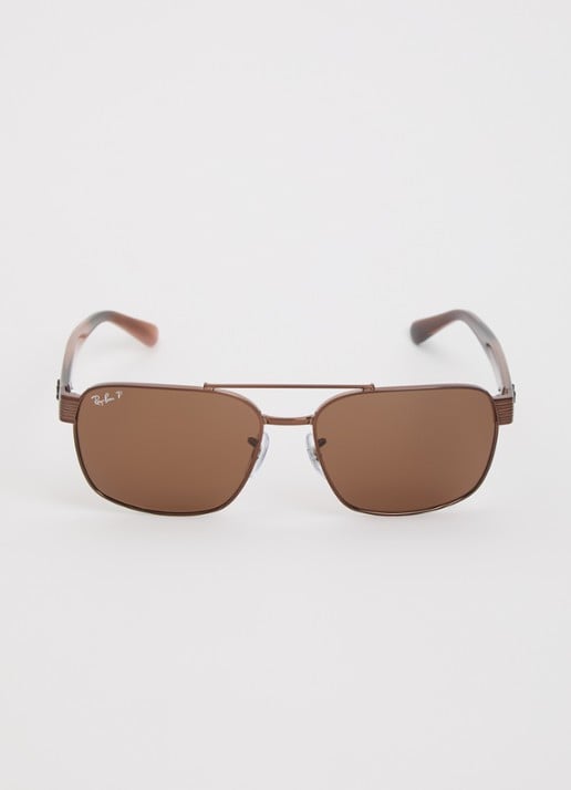 Ray-Ban Piloten zonnebril gepolariseerd RB3751CH - detail hazelnootbruin