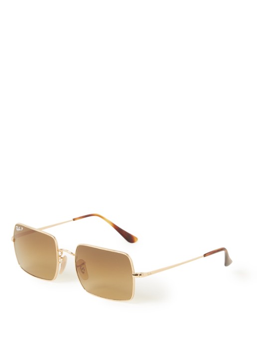 Ray-Ban Retro zonnebril gepolariseerd RB1969 - voorkant goud