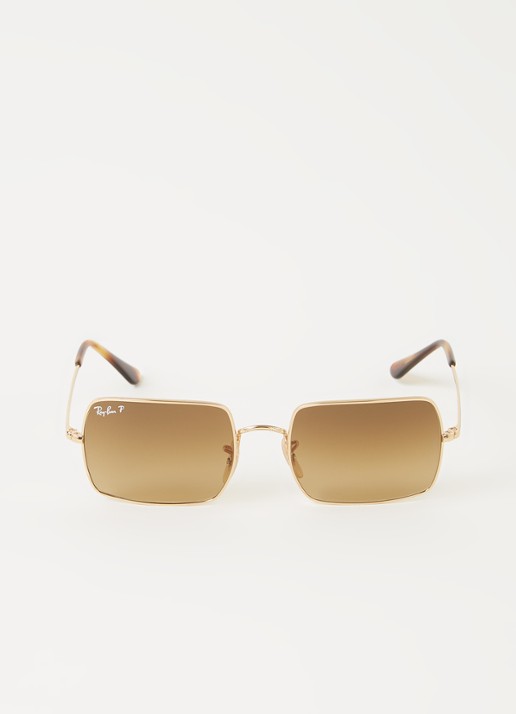 Ray-Ban Retro zonnebril gepolariseerd RB1969 - voorkant 2 goud