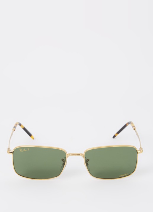 Ray-Ban Retro zonnebril gepolariseerd RB3717 - detail 3 goud