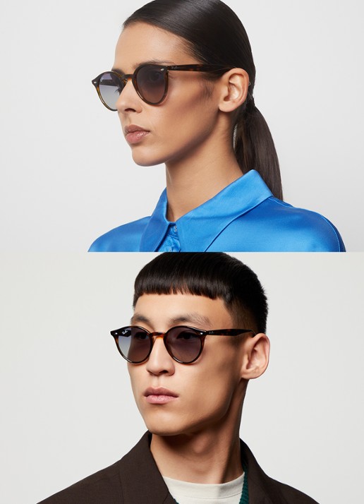 Ray-Ban Retro zonnebril RB2180 - voorkant 5 bruin