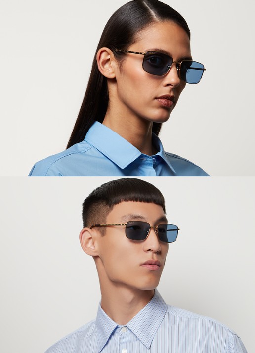 Ray-Ban Retro zonnebril RB3717 - voorkant 5 goud