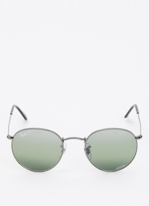 Ray-Ban Round Metal zonnebril gepolariseerd RB3447  - detail 2 zilver