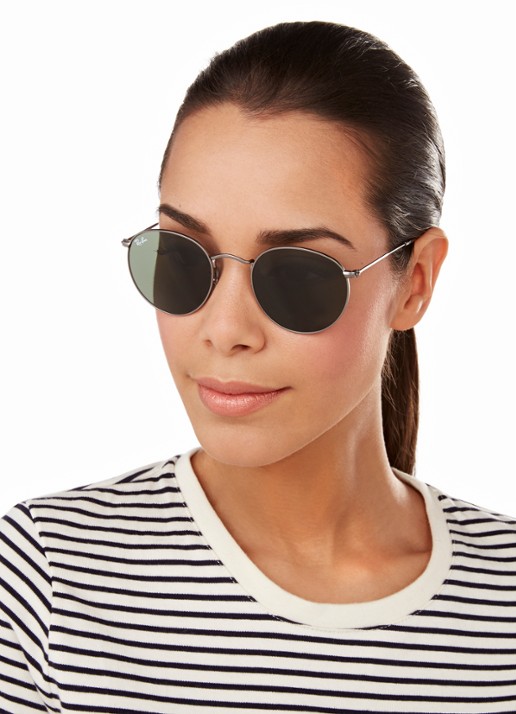 Ray-Ban Round Metal zonnebril RB3447 - detail 4 grijs