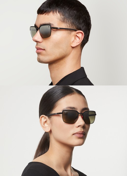 Ray-Ban Scuderia Ferrari zonnebril gepolariseerd RB3743M - voorkant 2 zwart