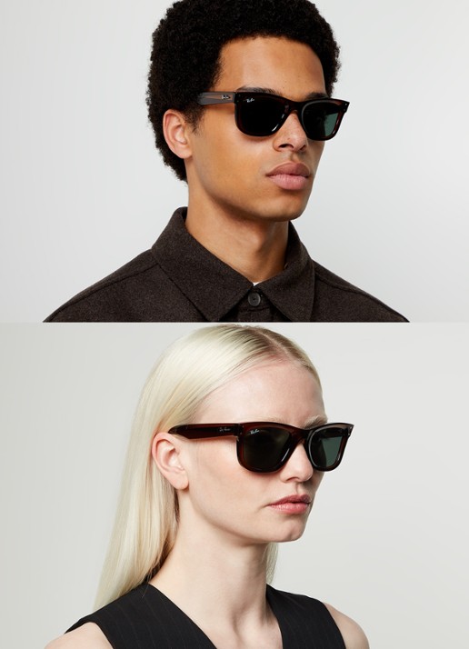 Ray-Ban Wayfarer Reverse zonnebril RBR0502S  - voorkant 2 kastanjebruin