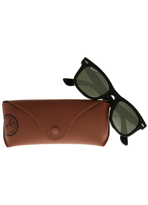 Ray-Ban Wayfarer zonnebril gepolariseerd RB2140 - detail 4 zwart